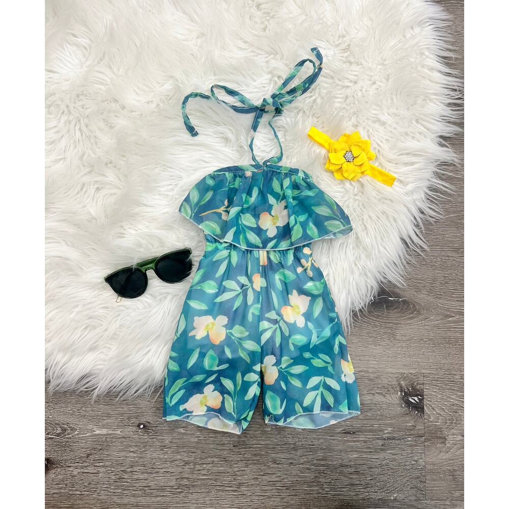 Infant Ivy Chiffon Long Pant Halter Romper 0/3month NEW